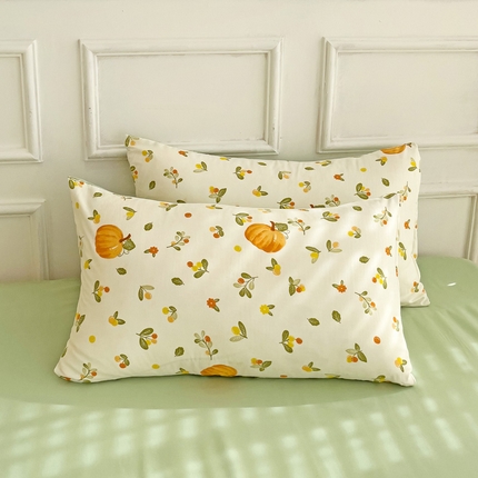 91家纺网 家纺一手货源 找家纺 赫然 2026新款A类针织水洗双层纱单枕套 南瓜先生