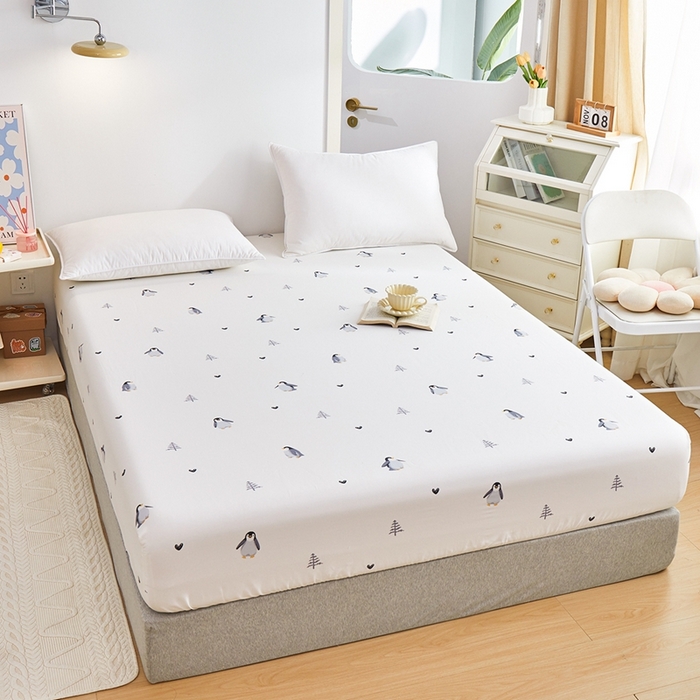 91家纺网 家纺一手货源 找家纺 元元被芯 2024新款小清新全棉套件单品-单床笠 嗨皮-米