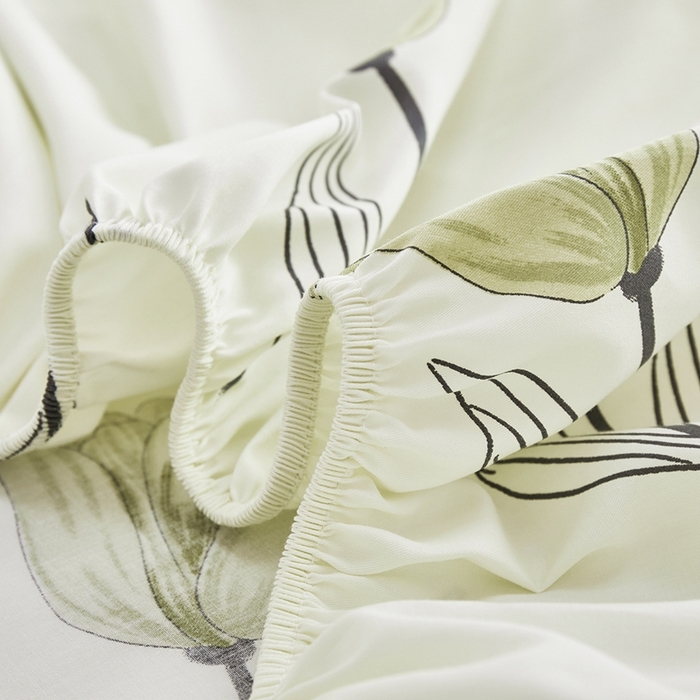 91家纺网 家纺一手货源 找家纺 元元被芯 2024新款小清新全棉套件单品-单床笠 娇兰-绿