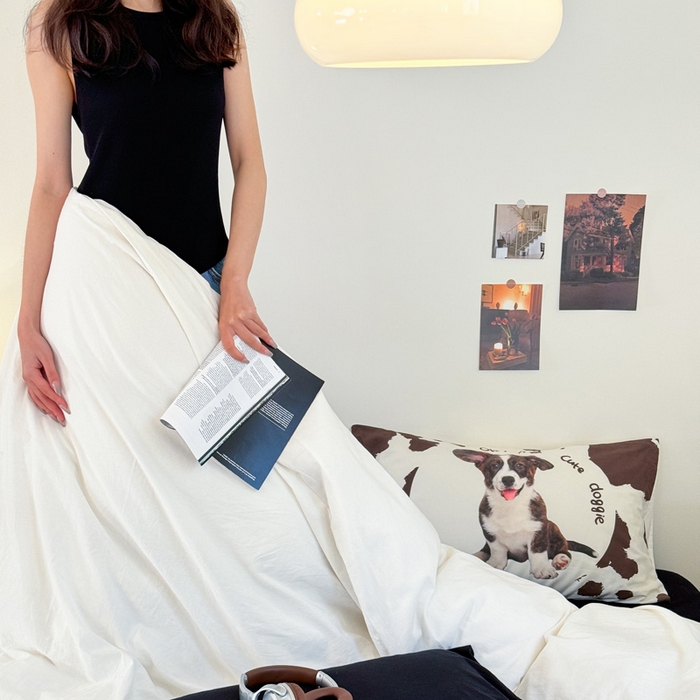 91家纺网 家纺一手货源 找家纺 艾沁家纺 2024新款ins全棉水洗棉数码印花四件套 Dog