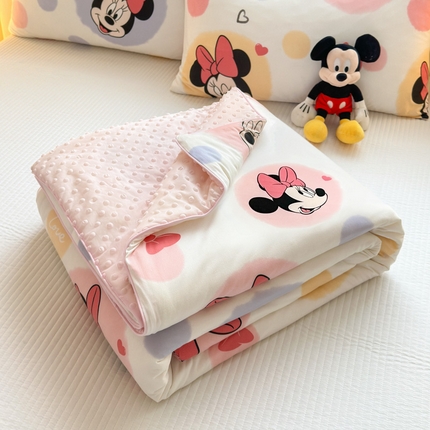 木堇家居 2024新款正版迪士尼授权卡通A类针织凉豆豆印花夏被 梦幻米妮