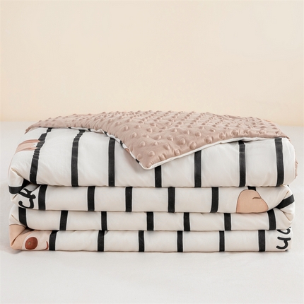 91家纺网 家纺一手货源 找家纺 （总）芯元素 2024新款A类水洗棉凉豆豆夏被