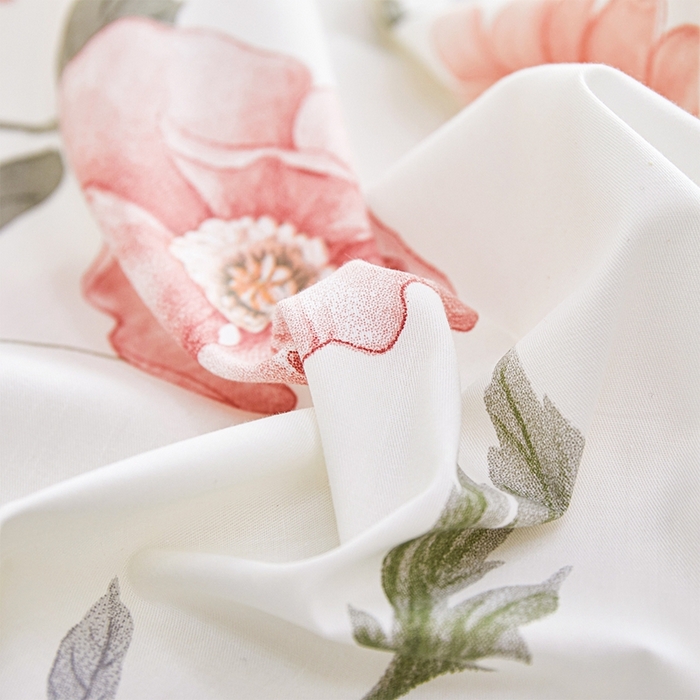 91家纺网 家纺一手货源 找家纺 元元被芯 2024新款小清新全棉套件单品-单床单 莫兰朵-粉