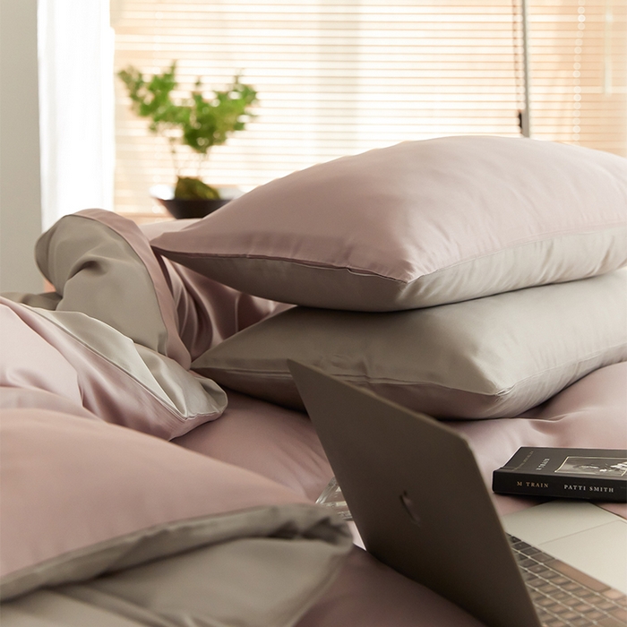 91家纺网 家纺一手货源 找家纺 沐晴家纺 2025新款60兰精天丝简约轻奢纯色四件套 满天星紫-曙光银