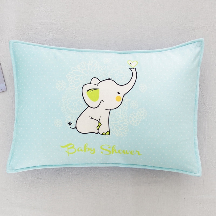 91家纺网 家纺一手货源 找家纺 大黄蜂家居家纺 2025新款水晶绒卡通图案枕套-平面款水晶绒枕套 小象宝宝