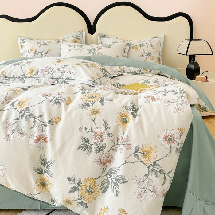 91家纺网 家纺一手货源 找家纺 橙艺家居 2024新款铂金云棉四件套 梦暖