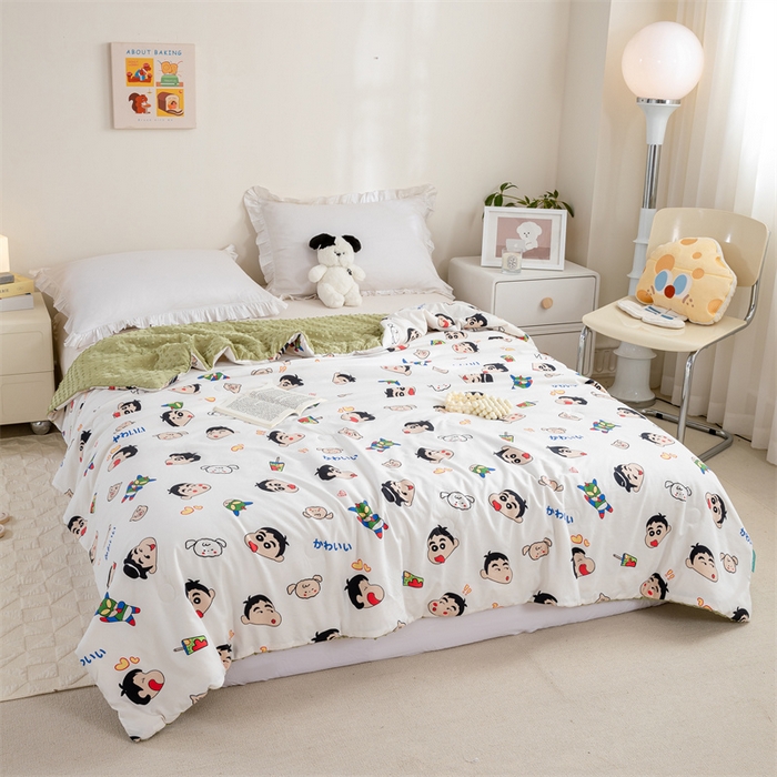 91家纺网 家纺一手货源 找家纺 （总）芯元素 2024新款A类水洗棉凉豆豆夏被