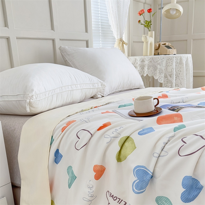 91家纺网 家纺一手货源 找家纺 青螺家纺2024新款50S天丝夏凉被 唯爱