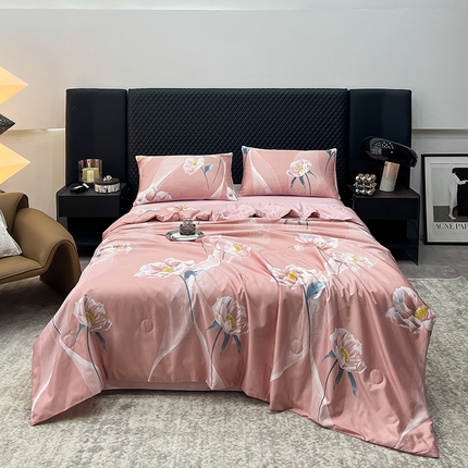 91家纺网 家纺一手货源 找家纺 （总）馨乐家纺 2025新款水洗天丝夏被四件套