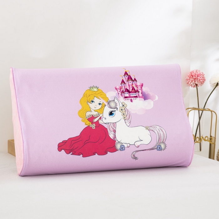 91家纺网 家纺一手货源 找家纺 大黄蜂家居家纺 2025新款水晶绒卡通图案枕套乳胶款水晶绒枕套 城堡公主