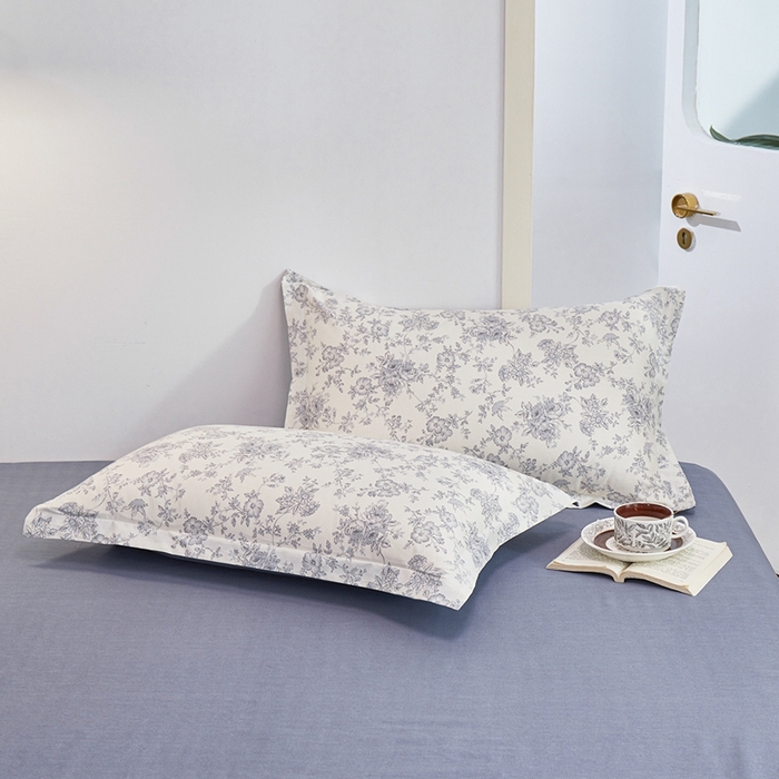 91家纺网 家纺一手货源 找家纺 元元被芯 2024新款小清新全棉套件单品-单枕套 洛莉