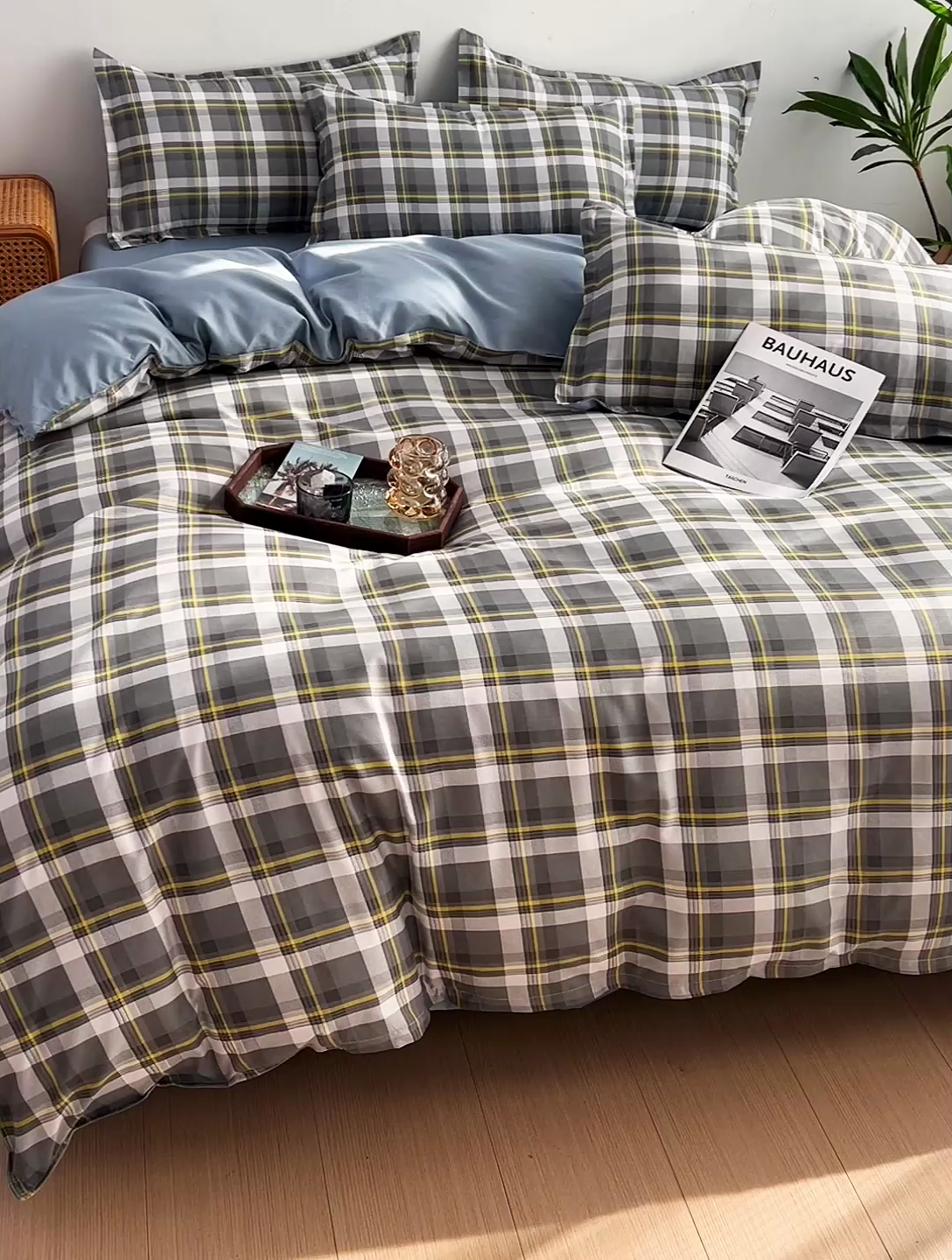 91家纺网 家纺一手货源 找家纺 赫然家纺 新款舒适柔软亲肤爆款芦荟棉四件套货源充足 灰诺希