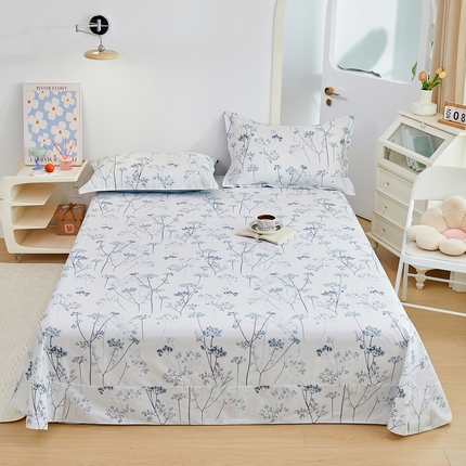 91家纺网 家纺一手货源 找家纺 （总）元元被芯 2024新款小清新全棉套件单品-单床单