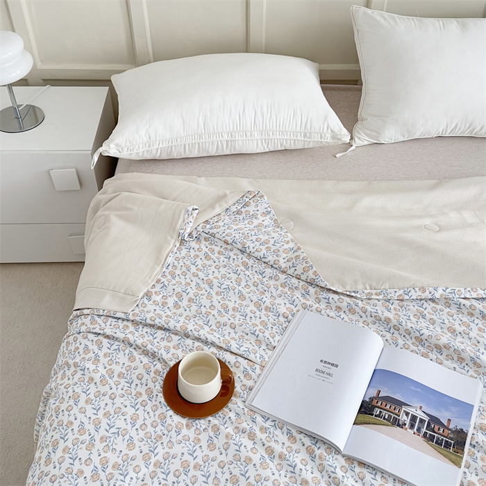 91家纺网 家纺一手货源 找家纺 青螺家纺2024新款50S天丝夏凉被 满底玫瑰