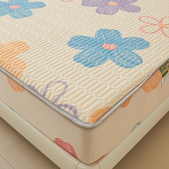 91家纺网 家纺一手货源 找家纺 伊人坊 2024新款A类凉感丝0.4乳胶床笠凉席夏被套件 缤纷花季