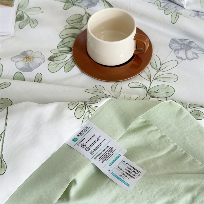 91家纺网 家纺一手货源 找家纺 青螺家纺2024新款50S天丝夏凉被 叶叶仙绿
