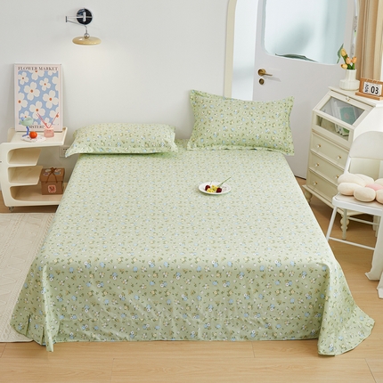 91家纺网 家纺一手货源 找家纺 （总）元元被芯 2024新款小清新全棉套件单品-单床单