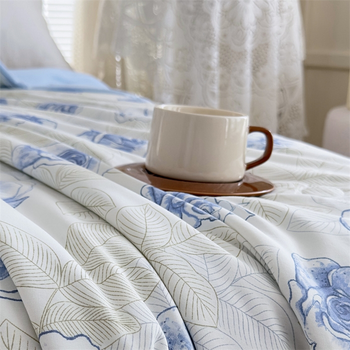 91家纺网 家纺一手货源 找家纺 青螺家纺2024新款50S天丝夏凉被 柯诺兰