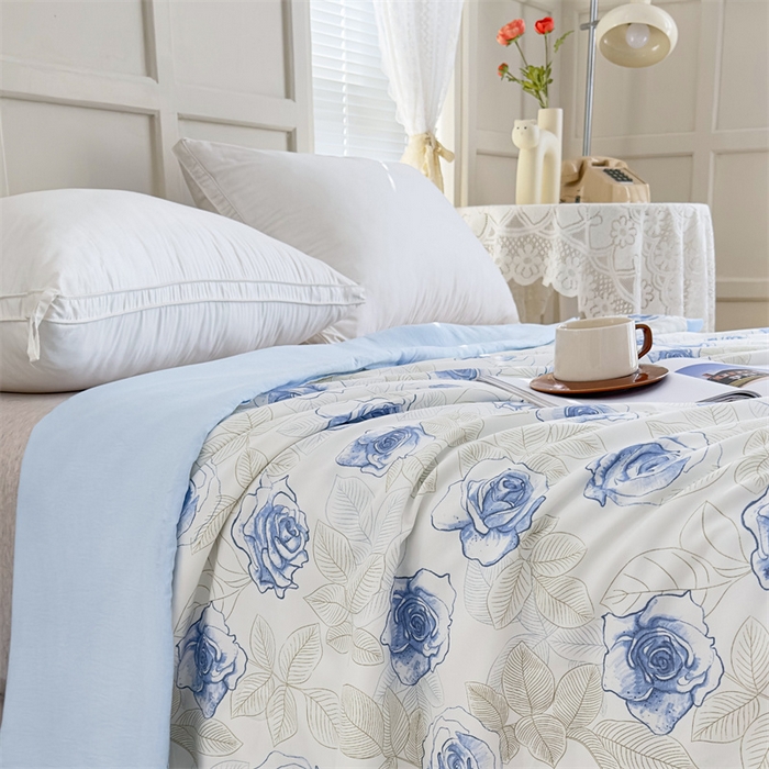 91家纺网 家纺一手货源 找家纺 青螺家纺2024新款50S天丝夏凉被 柯诺兰