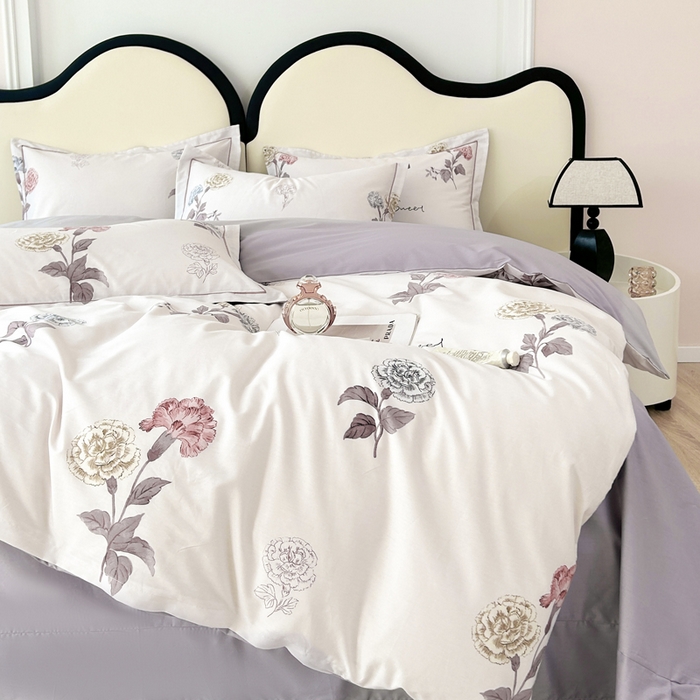 91家纺网 家纺一手货源 找家纺 橙艺家居 2024新款铂金云棉四件套 芙晚