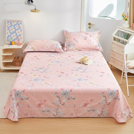 91家纺网 家纺一手货源 找家纺 （总）元元被芯 2024新款小清新全棉套件单品-单床单