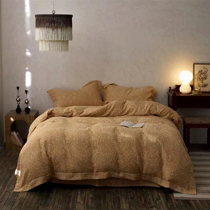 91家纺网 家纺一手货源 找家纺 （总）玖玖爱 2024新款色织双层纱提花全a版四件套