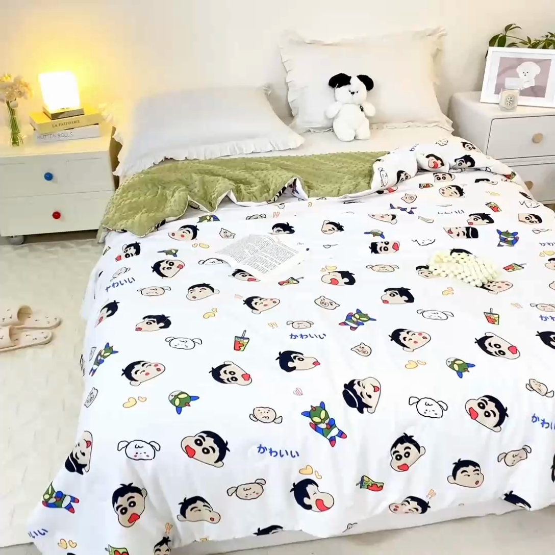 91家纺网 家纺一手货源 找家纺 （总）芯元素 2024新款A类水洗棉凉豆豆夏被