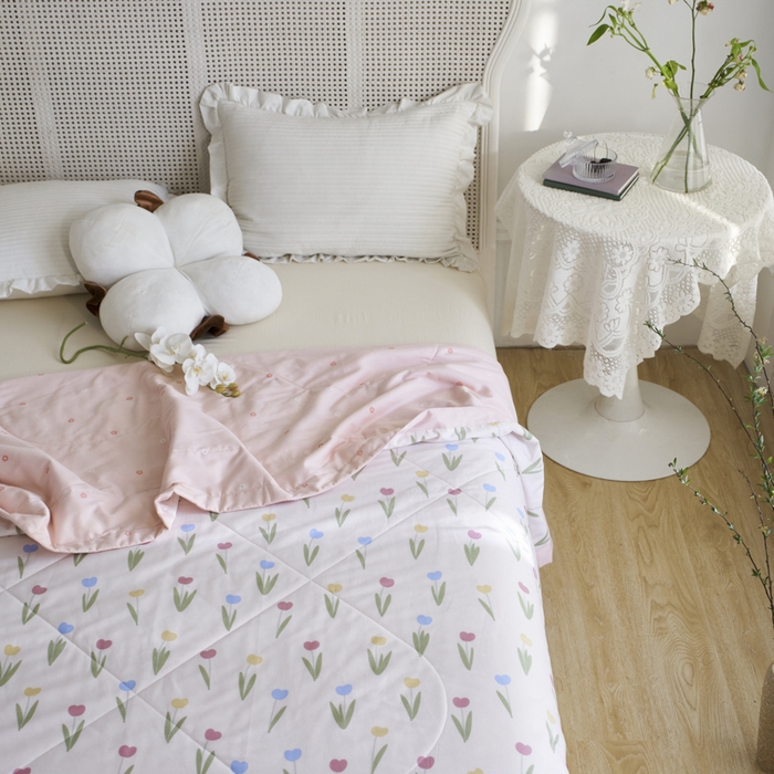 91家纺网 家纺一手货源 找家纺 维洋家纺 2025新款全棉印花棉花夏凉被 美郁花香