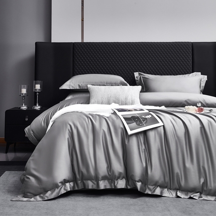 91家纺网 家纺一手货源 找家纺 利欧 2025新款100支全棉单被套 绅士灰