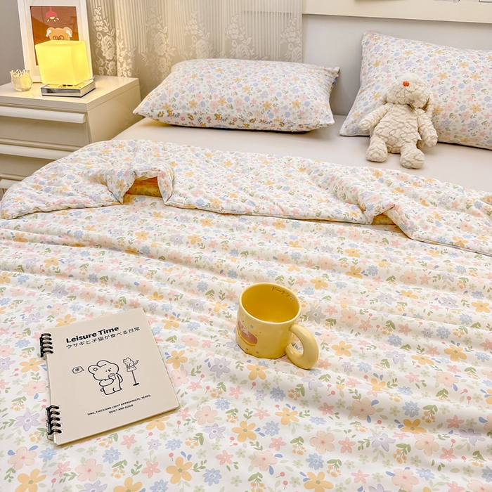 91家纺网 家纺一手货源 找家纺 柏薇 2024新款针织棉夏被 春天