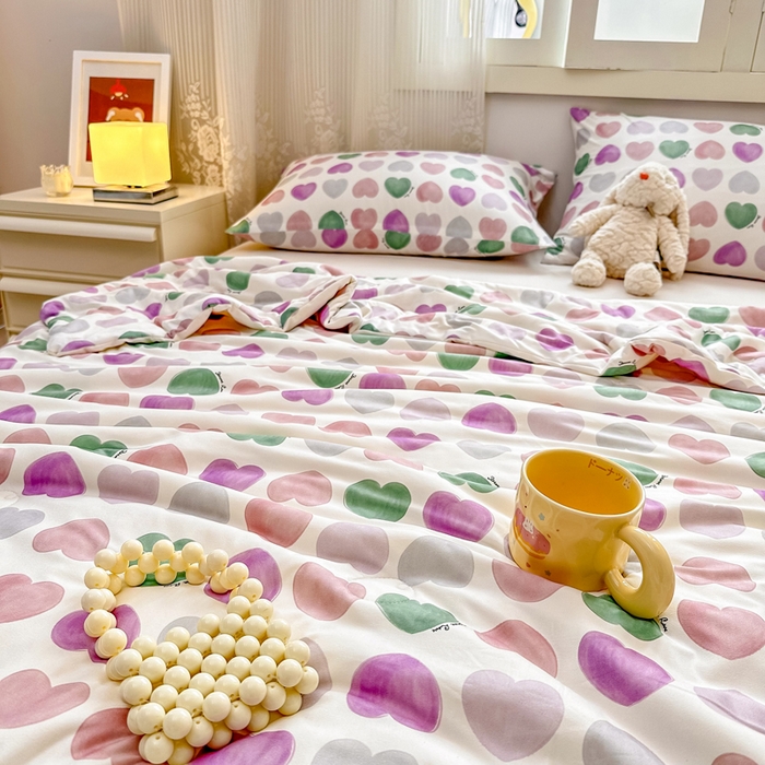 91家纺网 家纺一手货源 找家纺 柏薇 2024新款针织棉夏被 星动