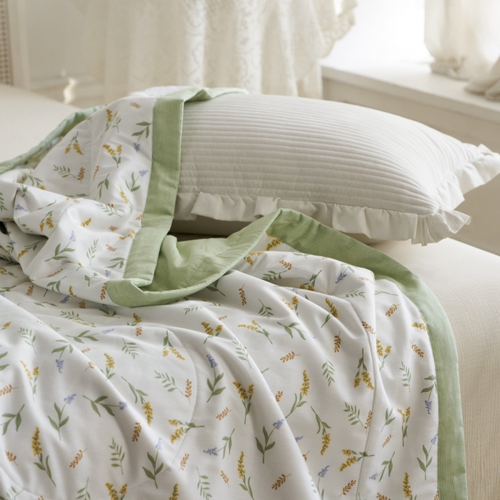 91家纺网 家纺一手货源 找家纺 维洋家纺 2025新款全棉印花棉花夏凉被 凤染