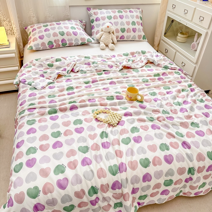 91家纺网 家纺一手货源 找家纺 柏薇 2024新款针织棉夏被 星动