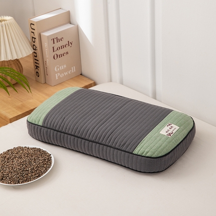 91家纺网 家纺一手货源 找家纺 （总）织布人 2024新款荞麦枕全棉韩式砂洗面包枕全荞麦壳护颈椎枕头+枕芯