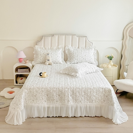 91家纺网 家纺一手货源 找家纺 （总）宜凡家纺 2024新款全棉印花雪纺夹棉系列床盖三件套