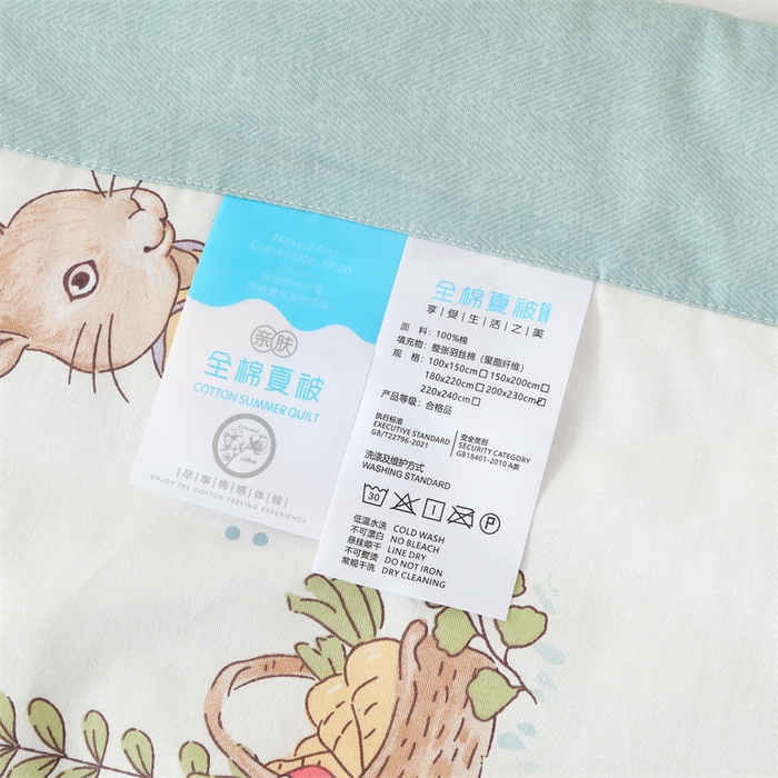 91家纺网 家纺一手货源 找家纺 瑜珠 2025新款双面全棉印花夏被夏凉被空调被子 田园趣事
