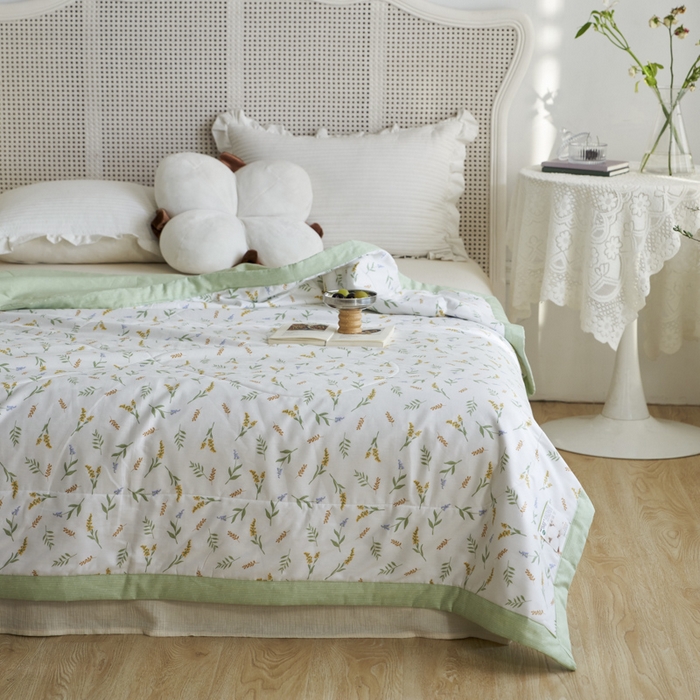 91家纺网 家纺一手货源 找家纺 维洋家纺 2025新款全棉印花棉花夏凉被 凤染