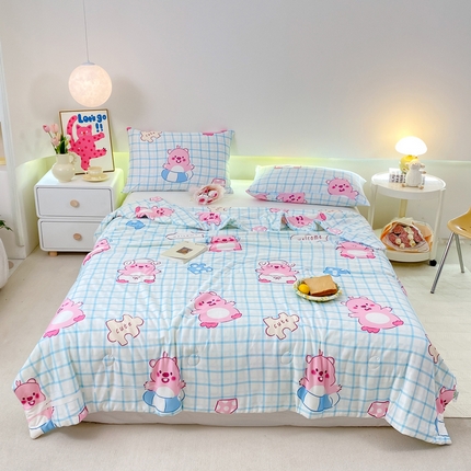 柏薇 2024新款针织棉夏被 LP蓝