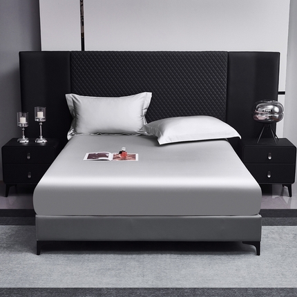 91家纺网 家纺一手货源 找家纺 利欧 2025新款100支全棉单床笠 浅银灰