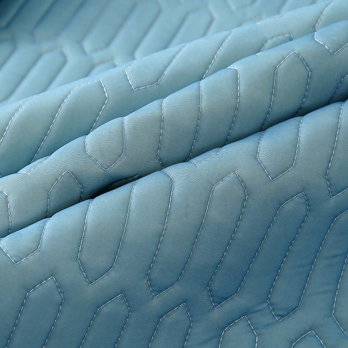 91家纺网 家纺一手货源 找家纺 伊人坊 2024新款A类凉感丝0.4乳胶床笠凉席夏被套件 海洋蓝