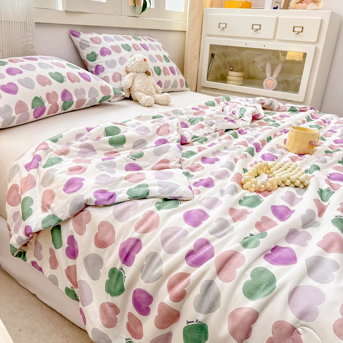 91家纺网 家纺一手货源 找家纺 柏薇 2024新款针织棉夏被 星动