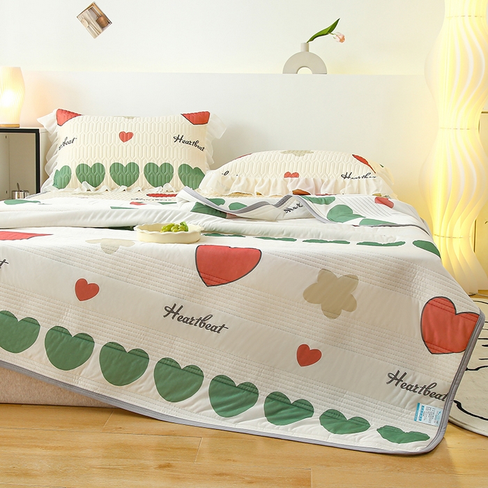 91家纺网 家纺一手货源 找家纺 伊人坊 2024新款A类凉感丝花边款乳胶床笠三四件套 花边 彩色心情