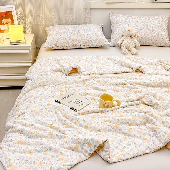 91家纺网 家纺一手货源 找家纺 柏薇 2024新款针织棉夏被 春天