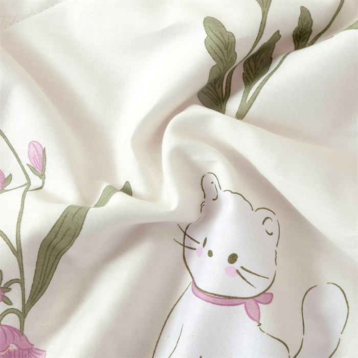 91家纺网 家纺一手货源 找家纺 瑜珠 2025新款双面全棉印花夏被夏凉被空调被子 凯蒂猫米