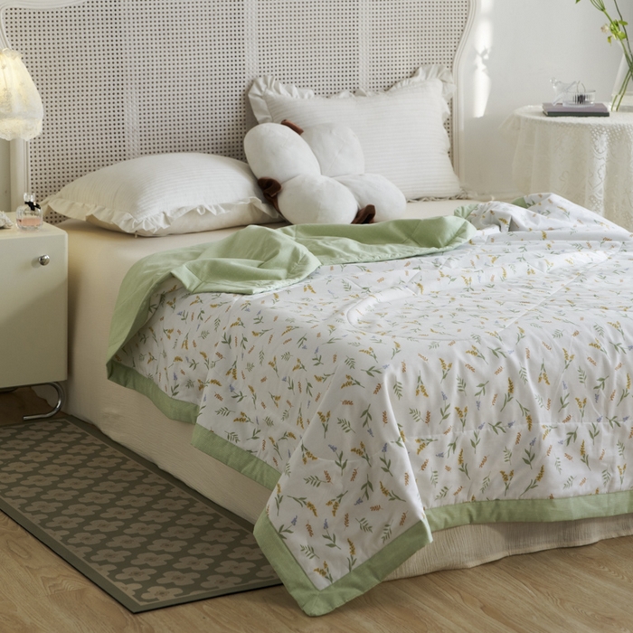 91家纺网 家纺一手货源 找家纺 维洋家纺 2025新款全棉印花棉花夏凉被 凤染