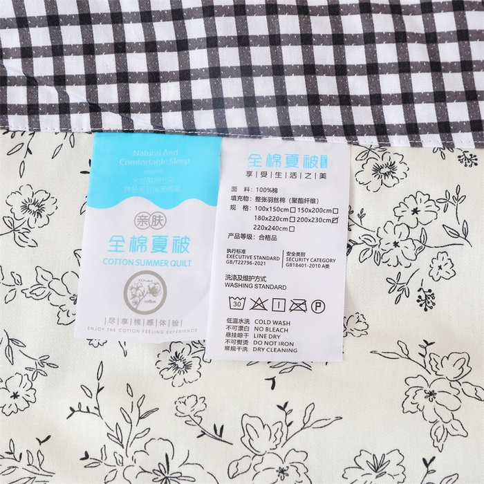 91家纺网 家纺一手货源 找家纺 瑜珠 2025新款双面全棉印花夏被夏凉被空调被子 卉雅米