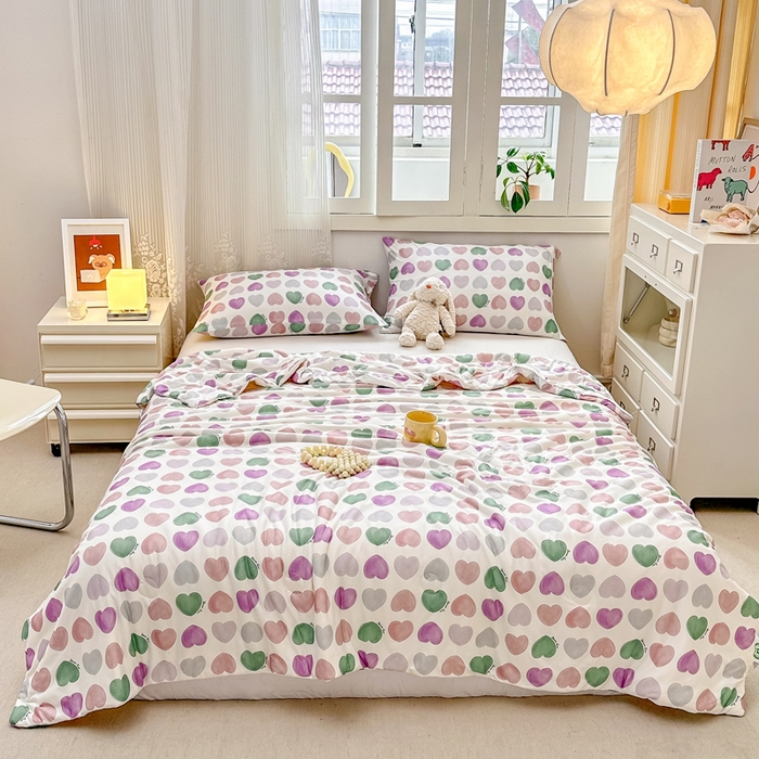 91家纺网 家纺一手货源 找家纺 柏薇 2024新款针织棉夏被 星动