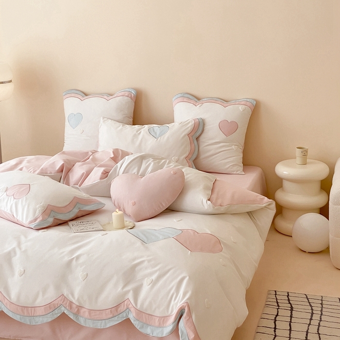 91家纺网 家纺一手货源 找家纺 （总）星野2024新款棉精致刺绣贴布绣四件套-彩虹漾