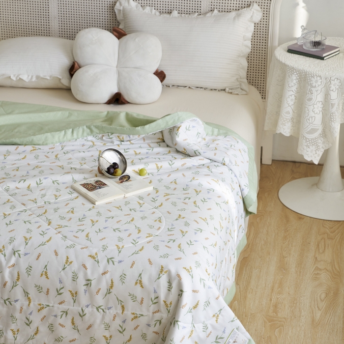 91家纺网 家纺一手货源 找家纺 维洋家纺 2025新款全棉印花棉花夏凉被 凤染