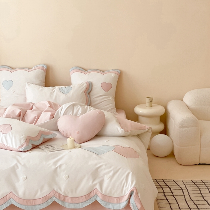 91家纺网 家纺一手货源 找家纺 （总）星野2024新款棉精致刺绣贴布绣四件套-彩虹漾